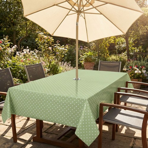 Sage green polka outdoor - sage,