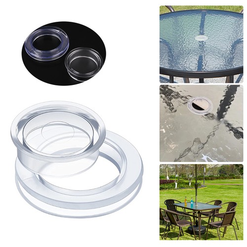 2pcs clear parasol table - table, hole