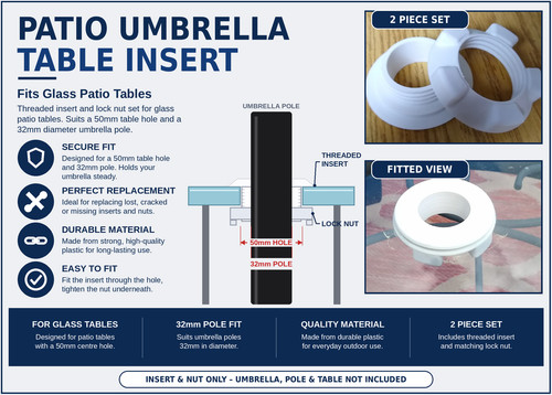 Patio umbrella insert and - patio,